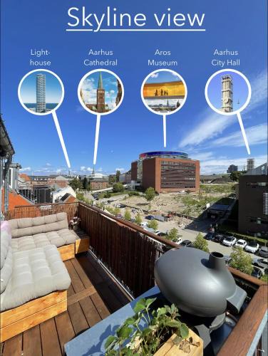 Indre by Apartment | Central rooftop apartment by ARoS with balcony