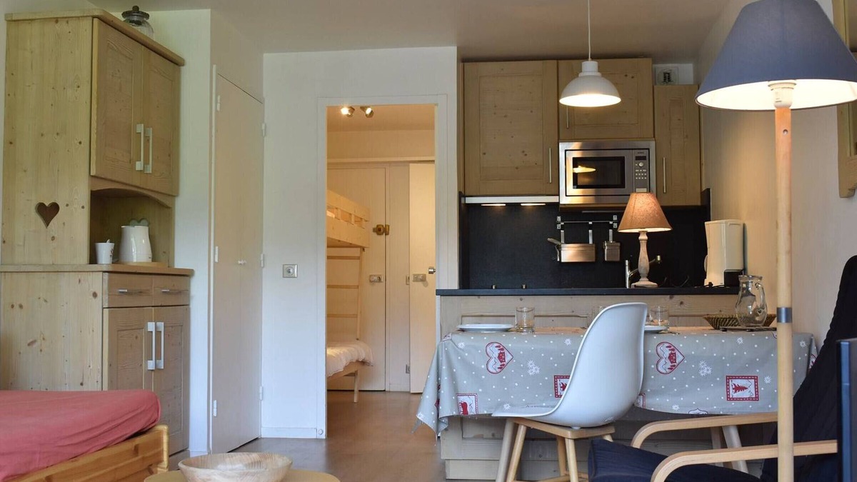 Meribel Centre Apartment | Central Studio for 4 in Méribel with Balcony, Parking, and WiFi