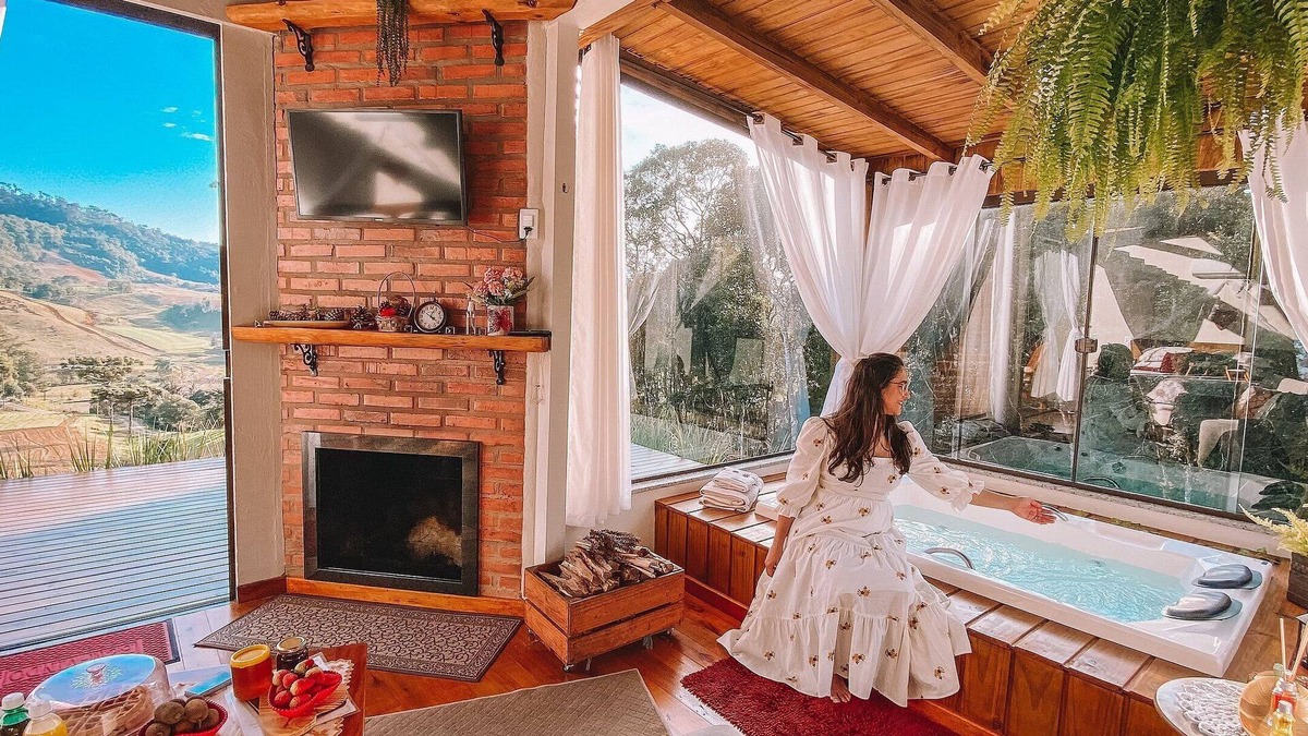 Rancho Queimado Ski Chalet | Chalé Caminho do Sol - 1 - com Jacuzzi e Lareira