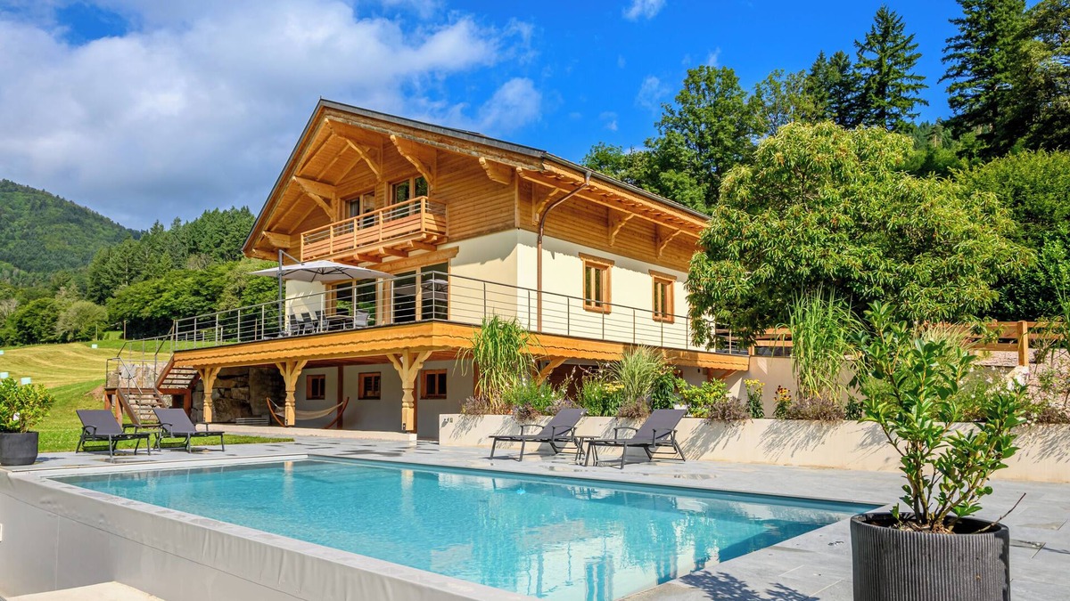 Bitschwiller-les-Thann House | Chalet New 10 People With spa and heated swimming pool in the quiet and natural