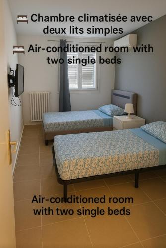 Le Ray Bed & Breakfast | Chambre privative rénové 2024, climatisation, tramway sur place , 12 min centre, 16 min plage, aperçu latéral mer, 2 wc avec 2 salle de bain, private room renovated 2024, air-conditioned , tram on spot, 2 toilets and 2 bathrooms