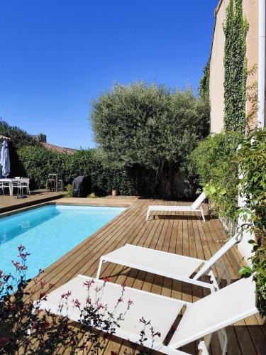 Teyran Bed & Breakfast | Chambre studio indépendante au calme avec piscine et climatisation