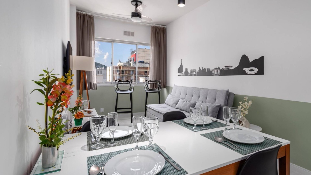 Zona Sul Apartment | Charm in Botafogo Well Decorated Sct1202