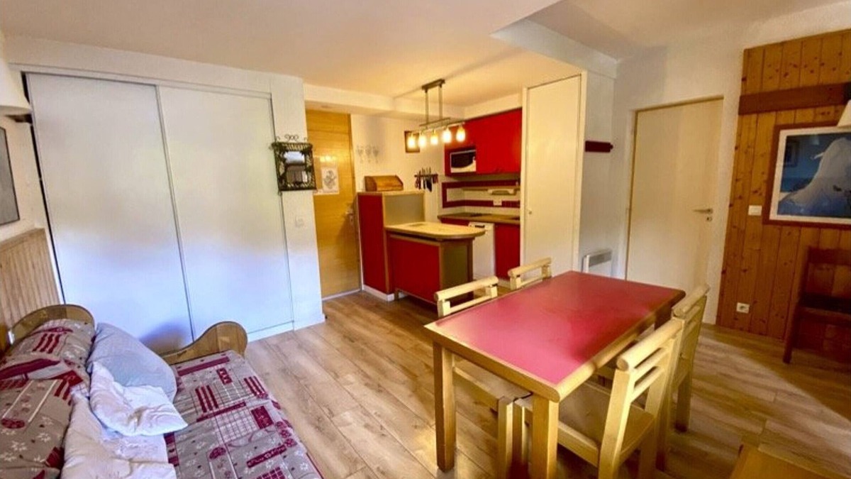 Plagne 1800 Apartment | Charming 1BR Apt with South-Facing Balcony, Parking, and Mountain Views in Plagne 1800
