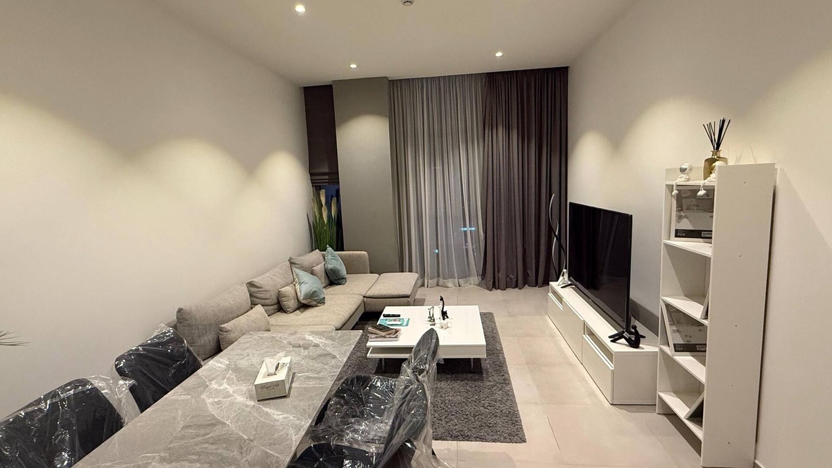 Seef Apartment | Charming 1BR on high floor in Seef with gym & pool.