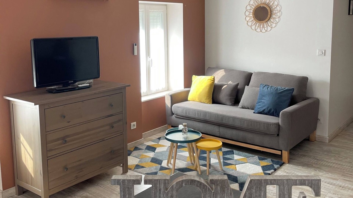 Saint-Just-la-Pendue Apartment | Charming apartment .. in visible stones bright cozy modern in the countryside
