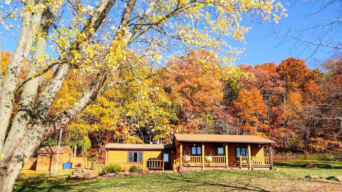 Lyndon Station Cabin | Charming cabin getaway in the woods, private trails, only 20 mins from WI Dells!