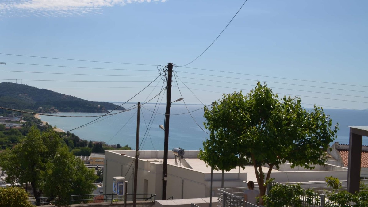 Kavala Apartment | Charming clean and spacious family apartment with view to the sea and forest