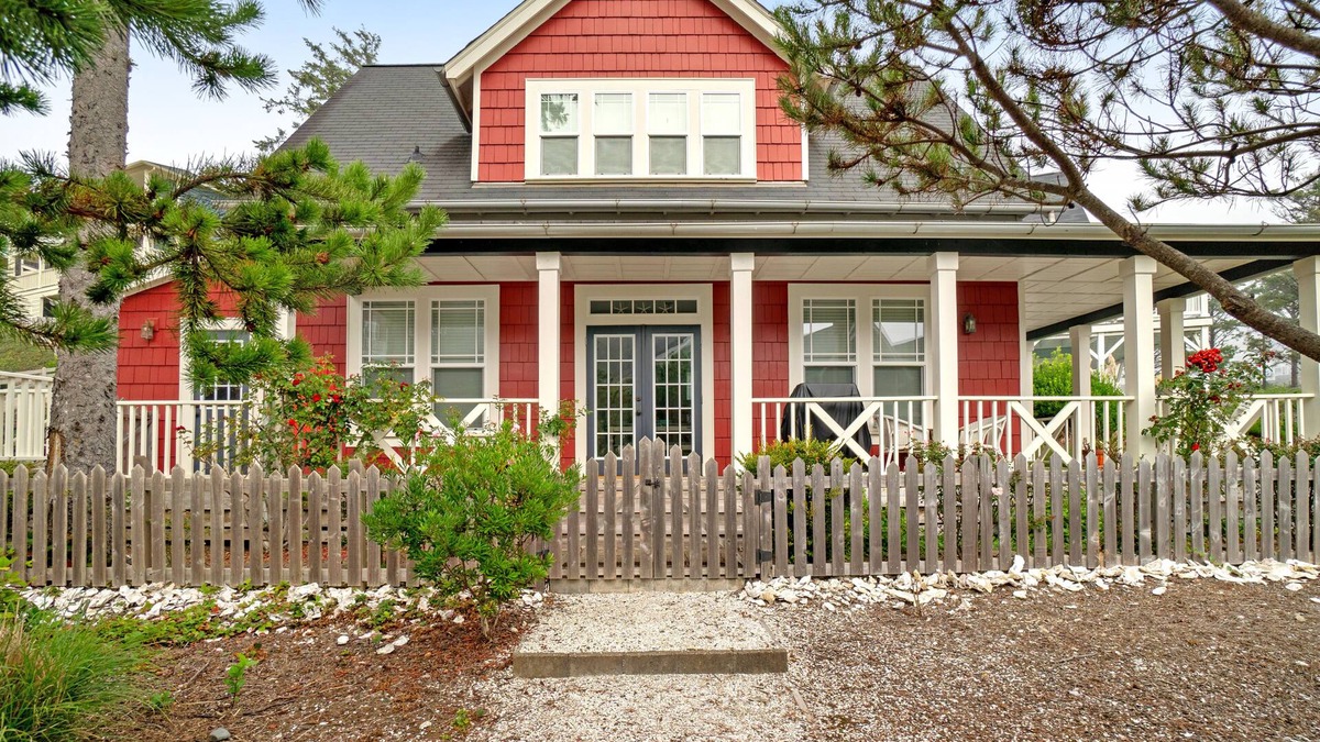 Nelscott House | Charming coastal cottage on the boardwalk with covered porch - walk to the beach
