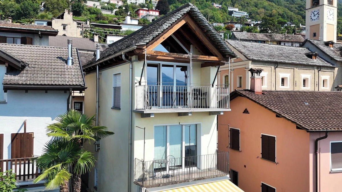 Brione sopra Minusio Apartment | Charming duplex apartment with stunning panoramic views in two-family house