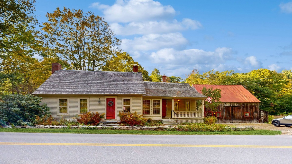 Chester House | Charming farmhouse, riverfront, views, woodstove, w/d, wifi, TV, kitchen, deck