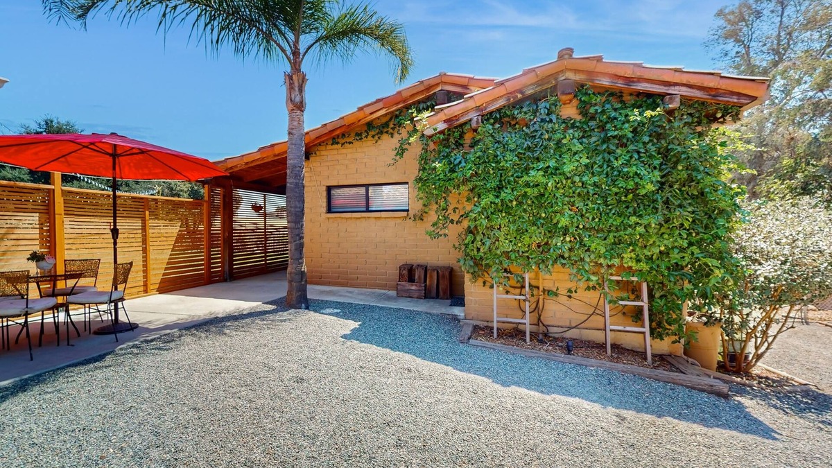 Valley Center House | Charming Guest House with Mountain Views and Friendly Farm Animals