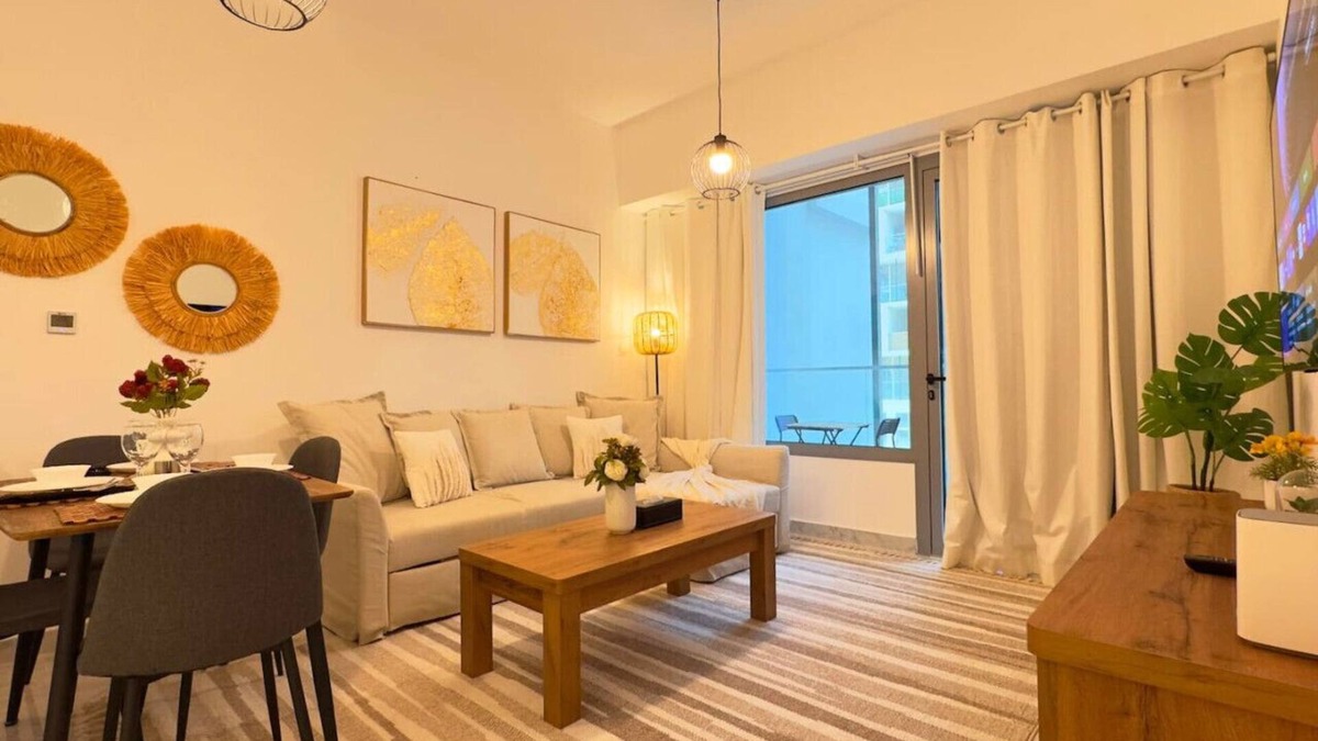 Masdar City Apartment | Charming Oasis: 1BR Comfort for Up to 3 Guests