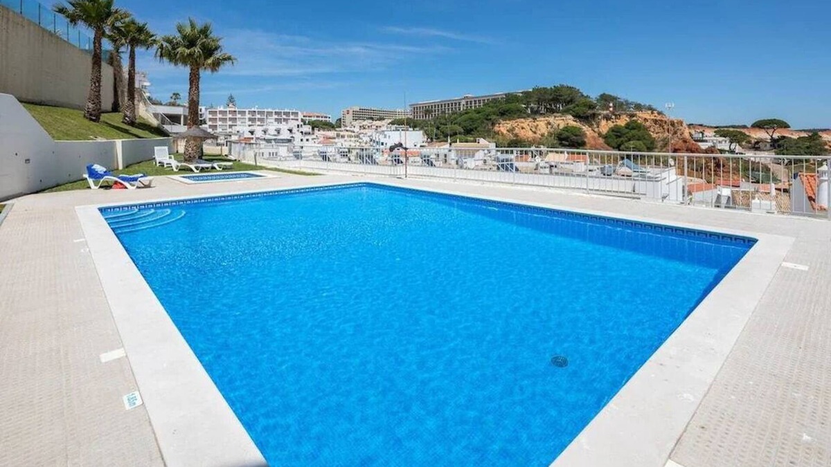 Olhos D'Agua Apartment | Charming Sea View Flat w/Pool, 20 meters from the Beach