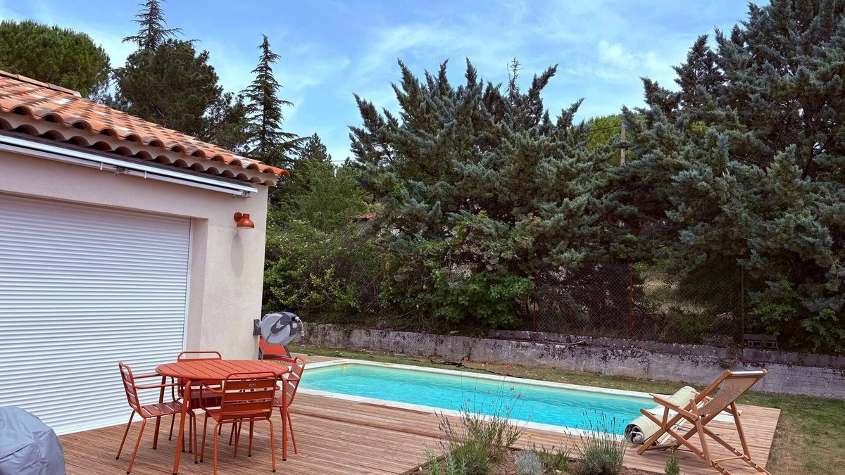 Digne-les-Bains House | Chez Hamou et Julie, new modern house with swimming pool and boules pitch