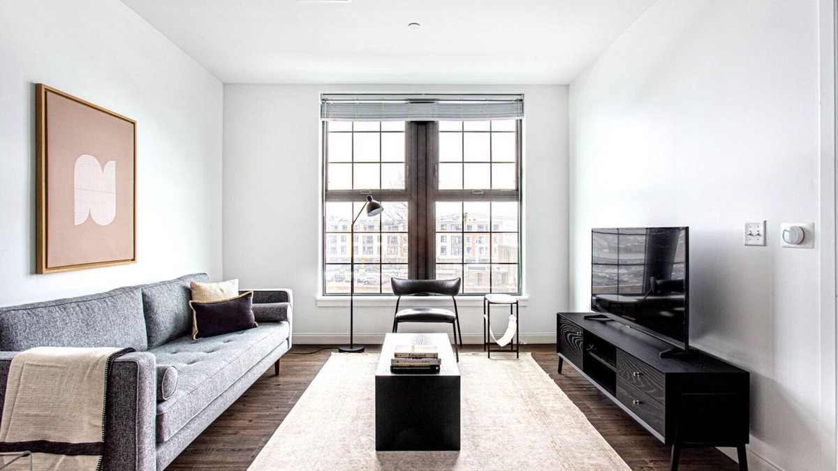 Newtonville Apartment | Chic 1BR w/Gym, W/D, Steps from Newtonville Train by Blueground