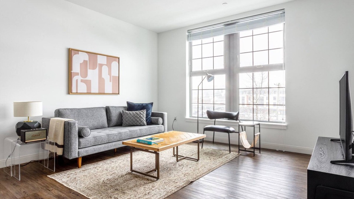 Newtonville Apartment | Chic 1BR w/Gym, W/D, Steps from Newtonville Train by Blueground