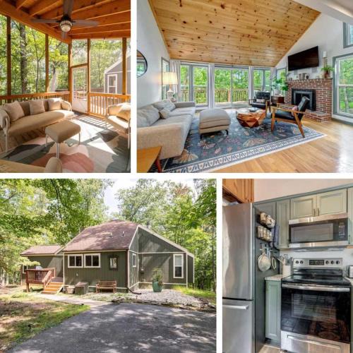 The Woods House | Chic Cabin with 3 Kings Privacy & Pool Access