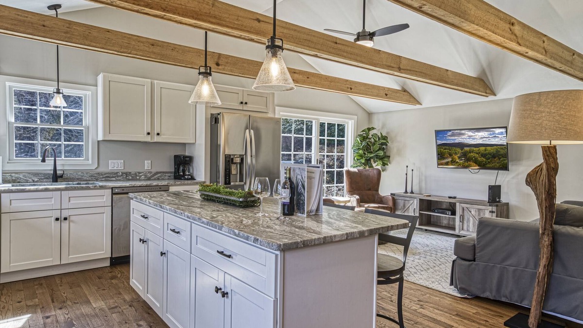 Mount Sunapee House | Chic Farmhouse Decor | Deck w/View