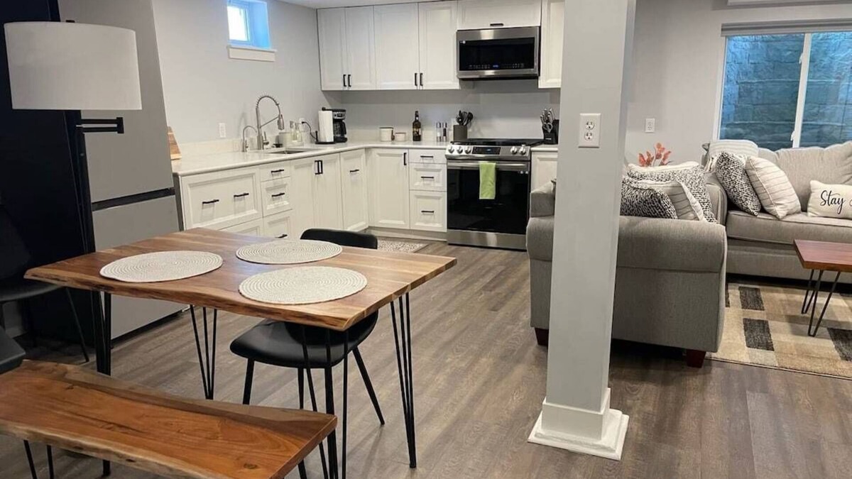 West Lafayette Apartment | Chic Modern Stay: The Perfect Boiler Up Stay!