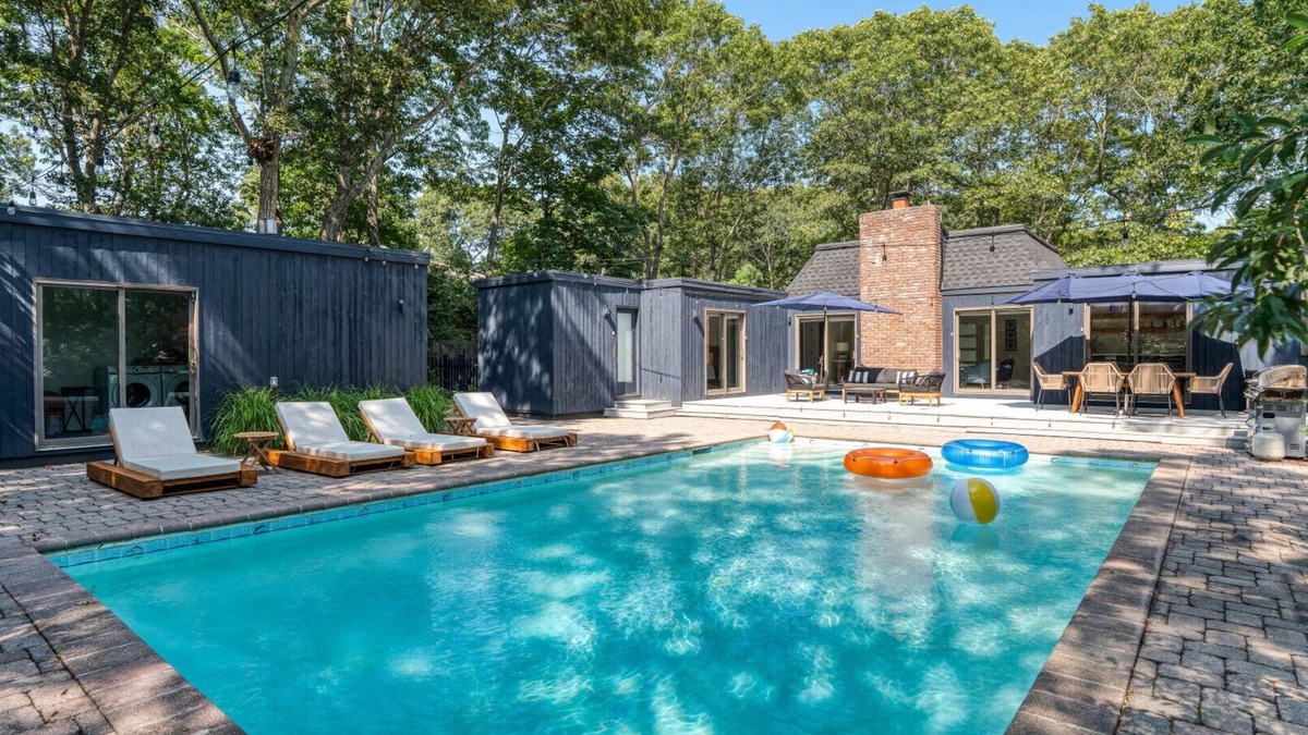 North Sea House | Chic Southampton Getaway with Heated Pool & Seamless Indoor-Outdoor Living