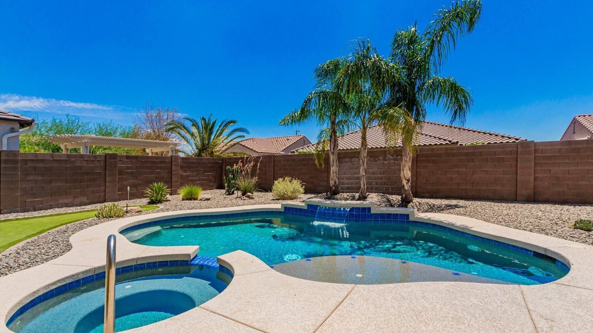 Montecito in Estrella House | Chill by the pool in this Estrella Mtn Ranch designers home!