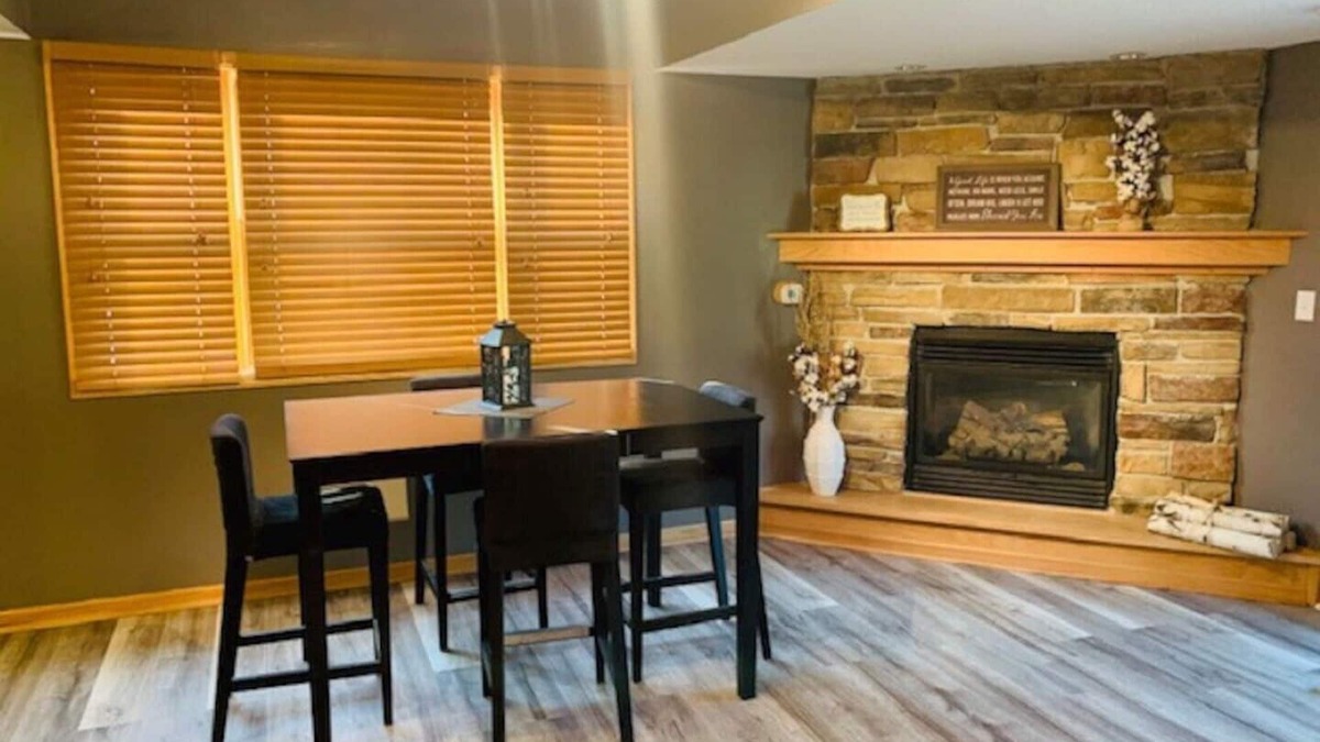Ham Lake Condo | City country, small Lake view, hot tub, game room fire place & lots of extras!