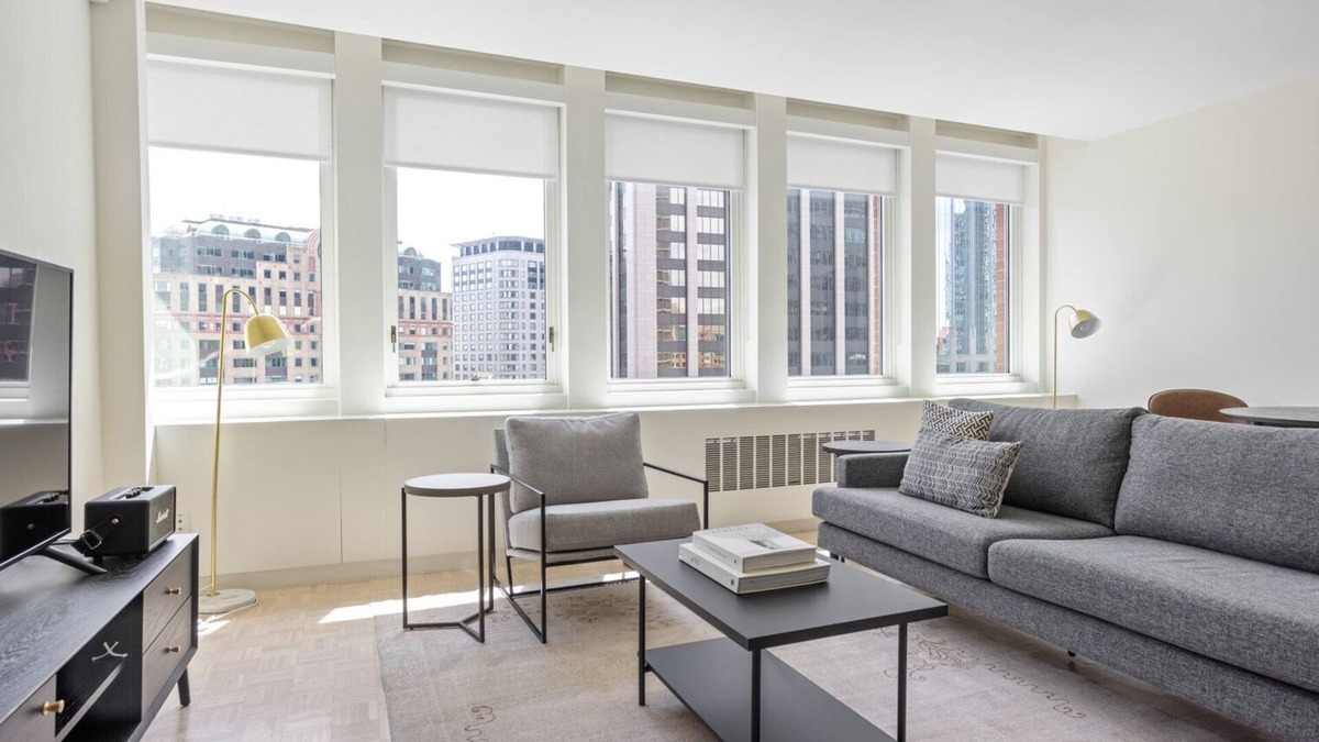 Prudential - St. Botolph Apartment | Classic Back Bay 1BR w/W/D & Gym, near Copley T & Shops, by Blueground