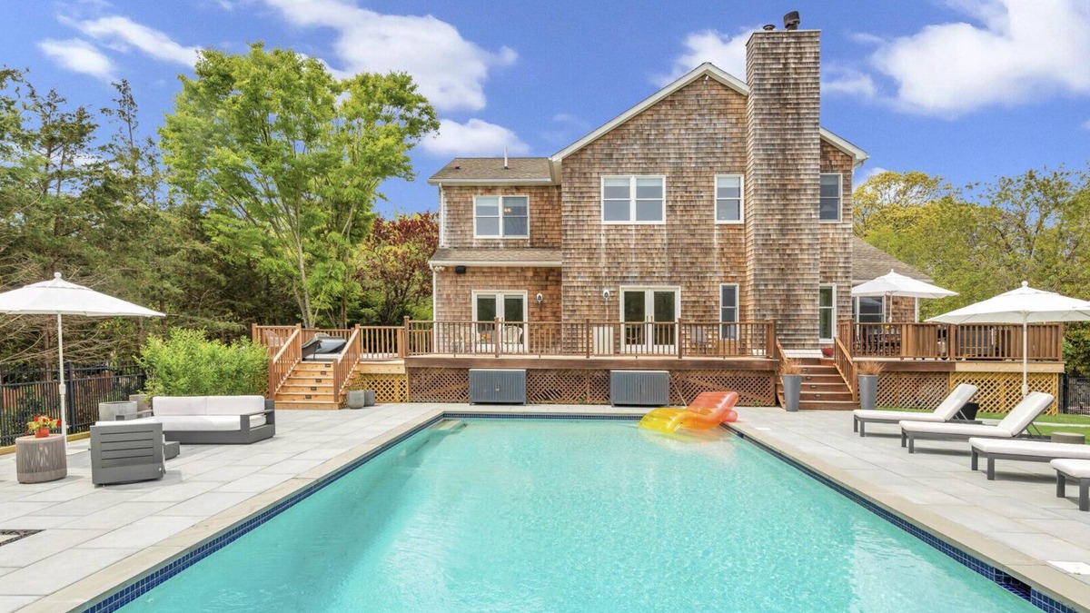 Westhampton House | Classic-style Hamptons home, heated freshwater pool, fire pit, extensive.