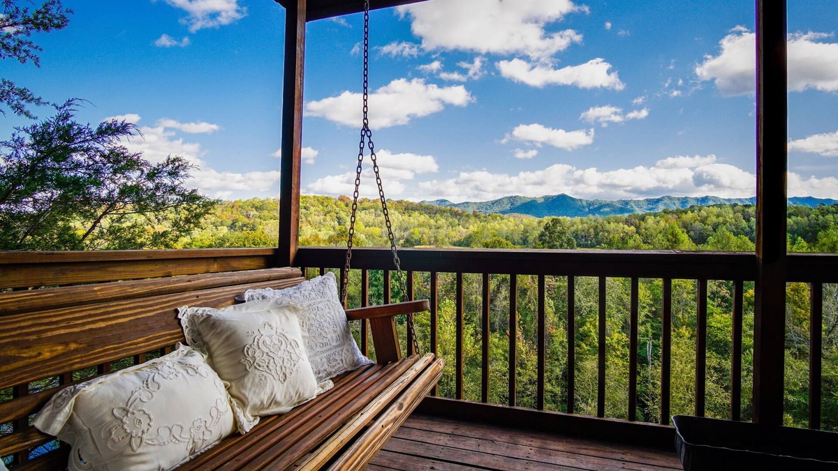 Newport Cabin | Cliffhanging Cabin over French Broad River between Hot Springs, NC and Gatlinburg Tn