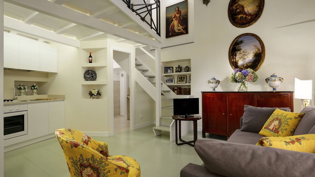 Rione VI Parione Apartment | Close To Piazza Navona, Historic, Charming & Romantic Flat, 2 Bath, AC, Wi-Fi