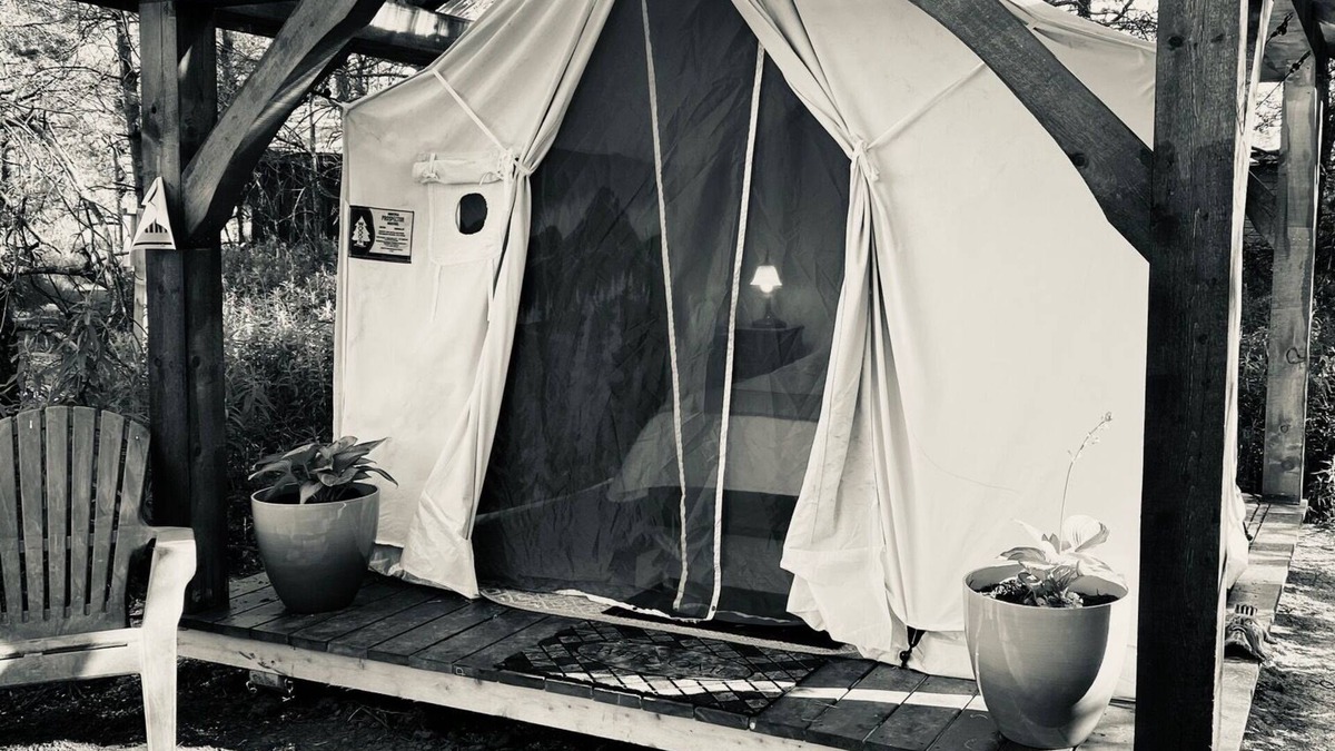 Hepworth RV Rental | Cohen Glamping Tent, Hepworth, 3 Wooded Acres