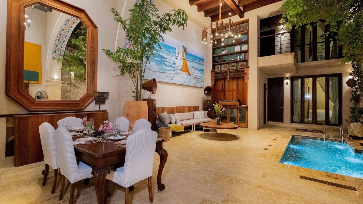 Cartagena Walled City House | Colonial Luxury Villa in Getsemaní w/Private Pool, Jacuzzi & Rooftop Views