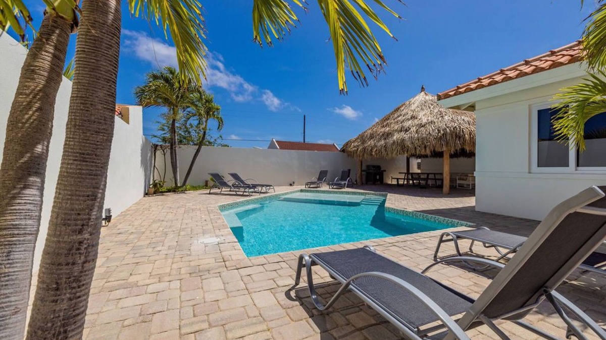 Palm Beach Villa | Colonial Modern Villa Sleep 14-Pool, Palapa, Court