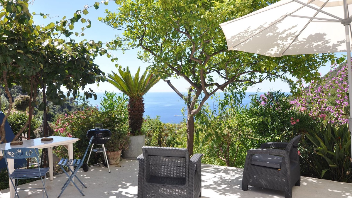 Eze Cottage | Color Garden: Exceptional sea view and Mediterranean garden, for 4.