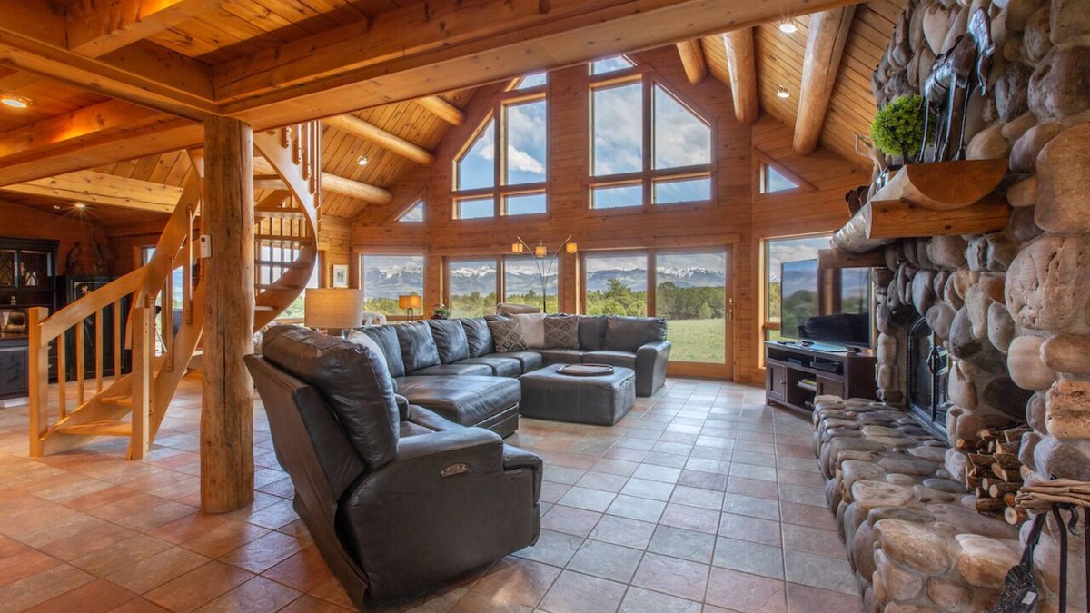 Ridgway House | Colorado Luxury Log Home - 40 Private Acres - Fire Pit - Views
