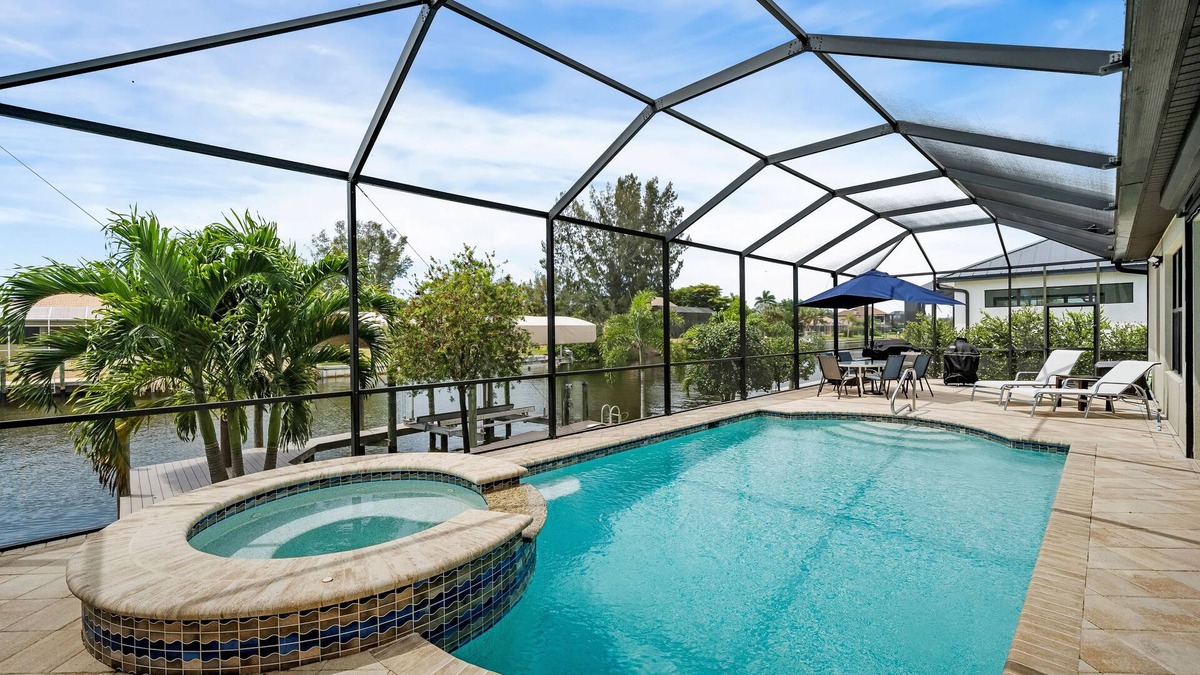 Burnt Store House | Come visit Boaters Delight in SW Cape-Large Pool/Spa home on canal w/boatlift!