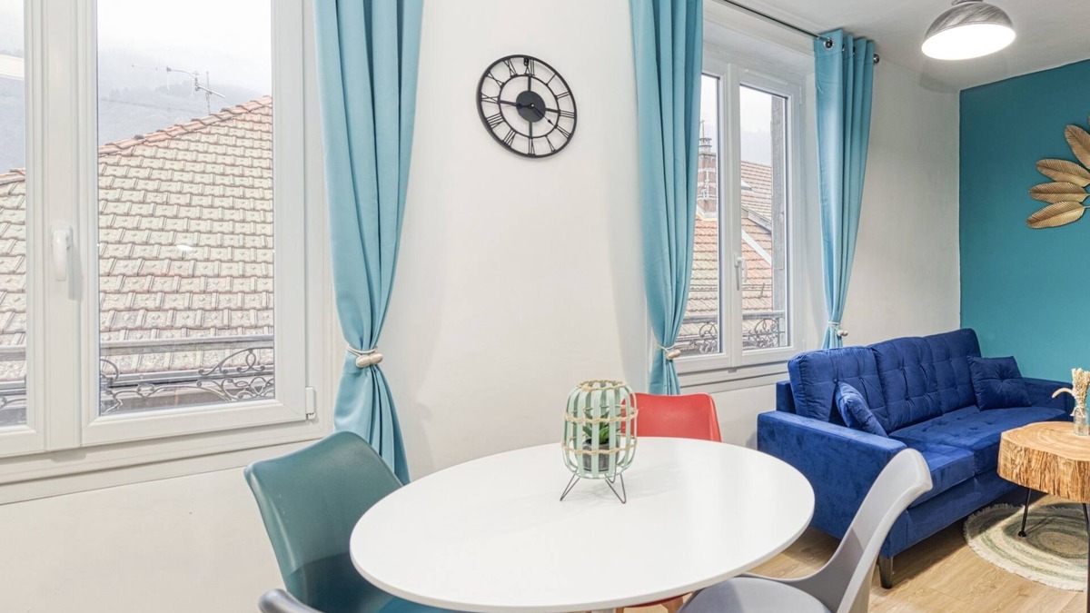 Allevard Apartment | Contemporary elegance near the spa.