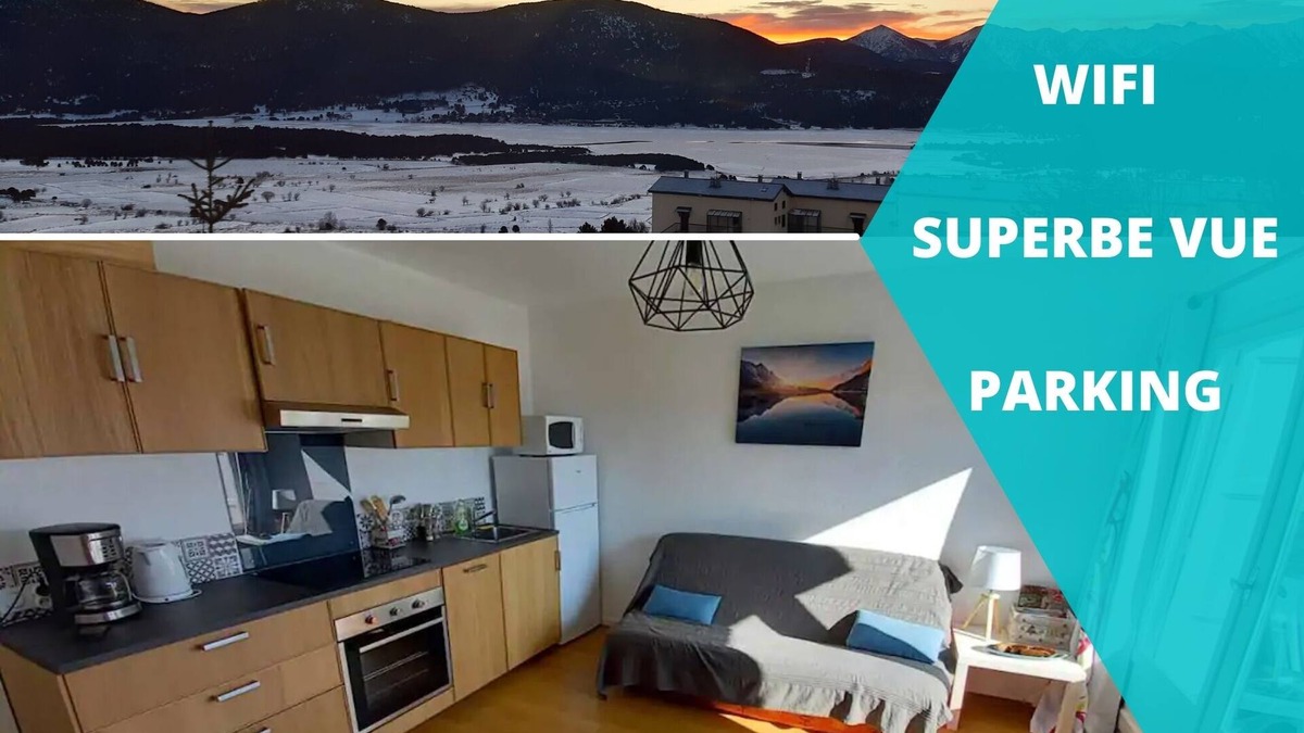 Les Angles Apartment | Cosy Mountain T2 Cabin - Lake View