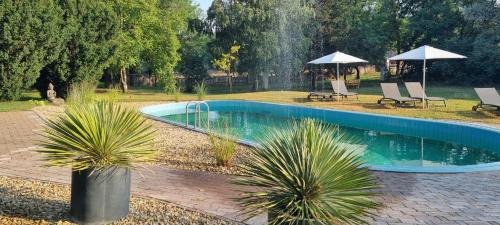 Kiskunmajsa House | Cottage 2 im Natur-Resort Pool, Schwimmteich & Sauna