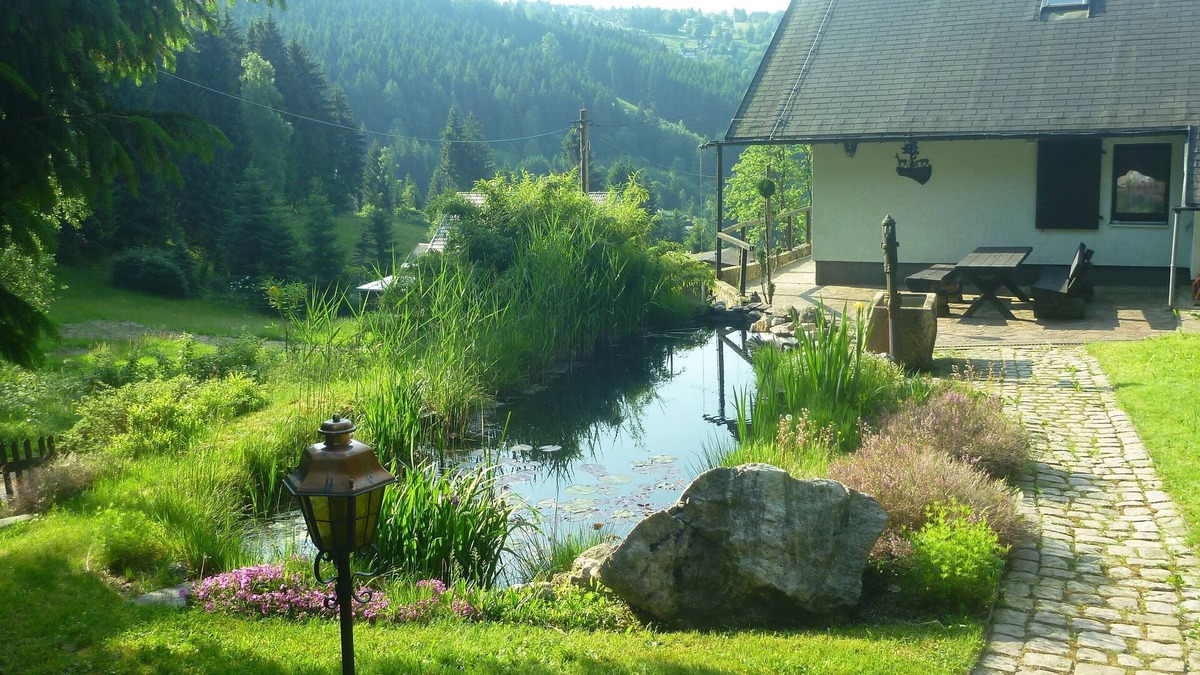 Klingenthal House | Cottage for up to 3 persons and pet with fireplace, sauna, satellite TV, toilet, bathtub
