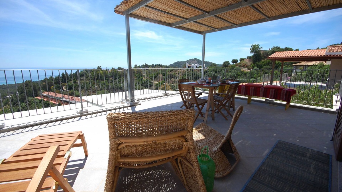 Eden Rock House | Cottage new, large terrace overlooking the sea. Between s. Margherita and Chia.