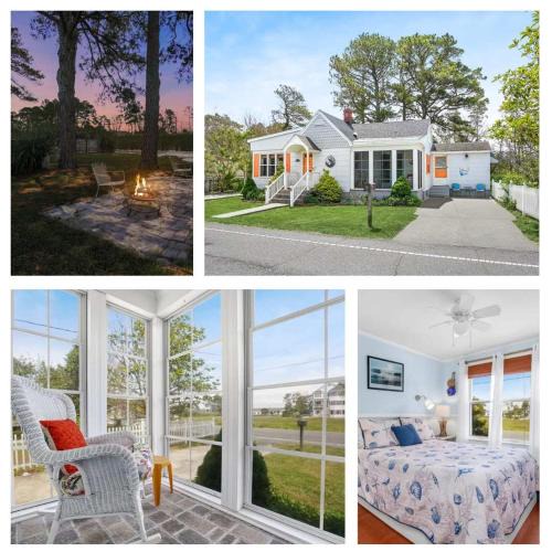 Chincoteague House | Cottage w Private Creek, Sunroom, Fire Pit, & WiFi