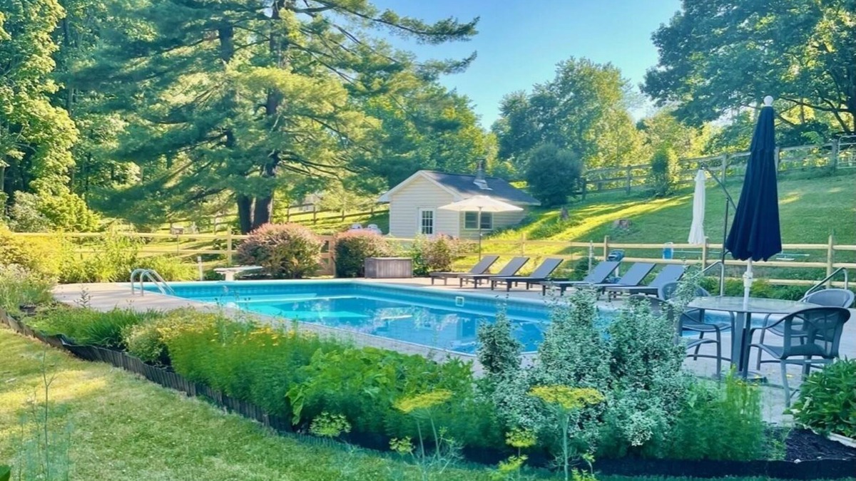 Ghent House | Country Estate Outside Hudson - Heated Extra Large Pool w/Outdoor Barrel Sauna