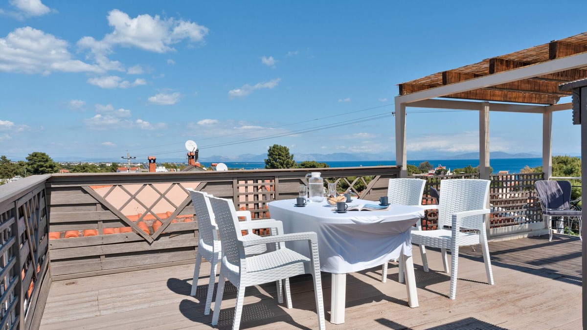Spata-Artemida Villa | Country House 'Beach Family House In Artemida' with Sea View, Wi-Fi and Air Conditioning