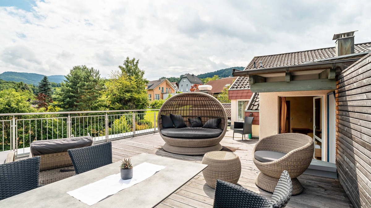 Buehlertal Apartment | Country House Room 'Himmelsglück' with Large Outdoor Terrace, Wi-Fi and Air Conditioning