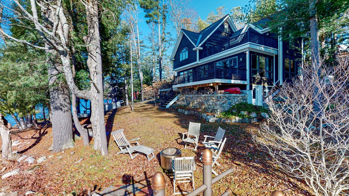 Ludlow Cabin | Countryside, lakefront cabin with kayaks, stone fireplace, balcony, & fast WiFi