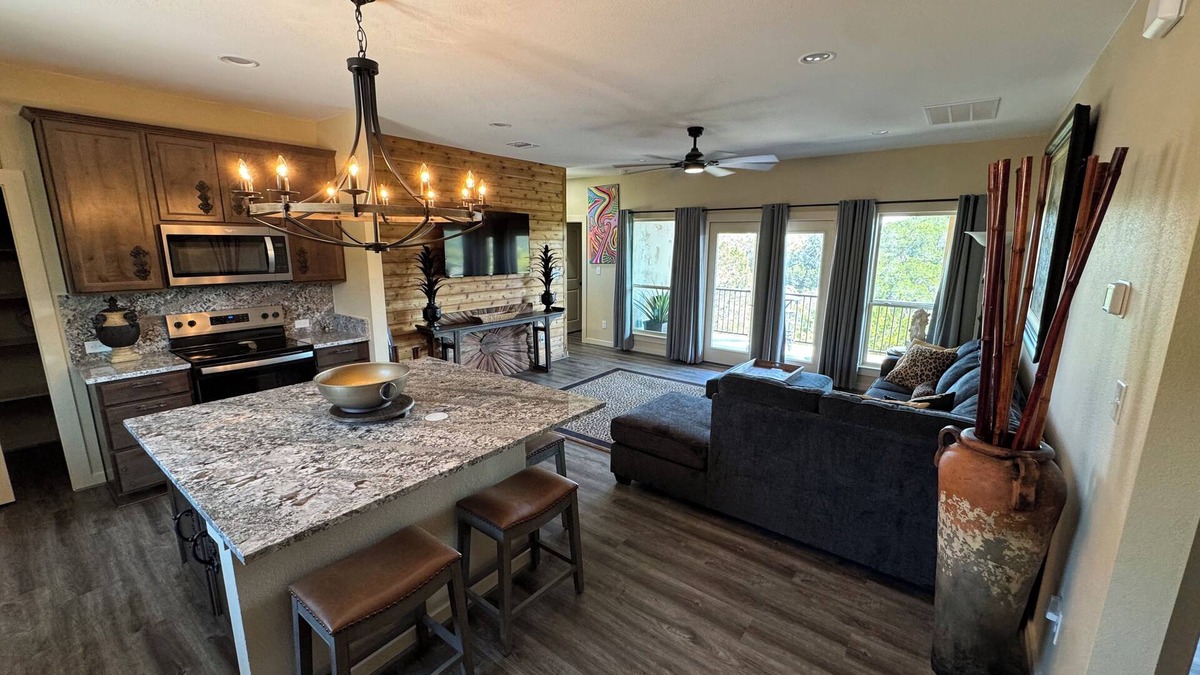 Cardinal Hills House | Cozy 1-bedroom, 2 car garage, large covered patio, amazing Hill Country view.