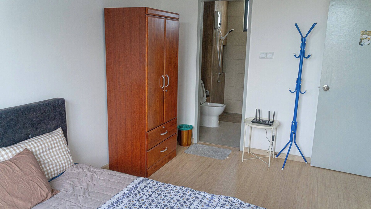 Cheras Apartment | Cozy 1-bedroom MRT connected with Private Bathroom Highspeed WiFi, fitness room