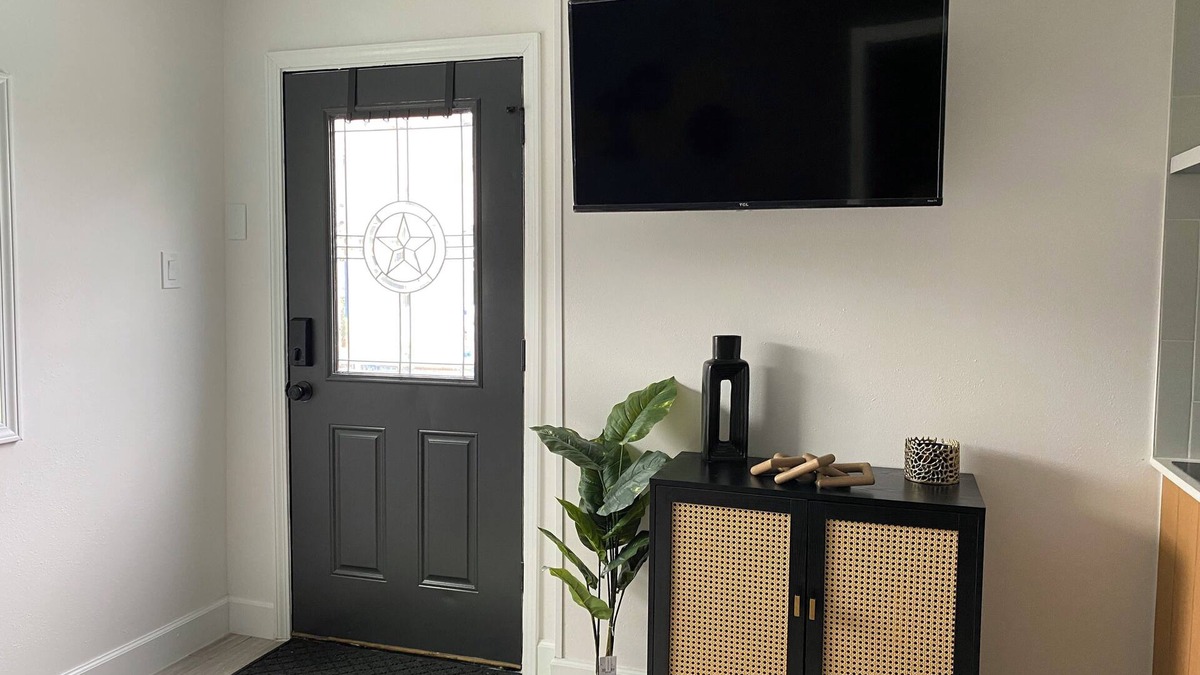 Southbelt/Ellington House | Cozy 1-BR/1-BA Modern Tiny Home w/Pool & Hot Tub & Spacious Yard w/Covered Patio